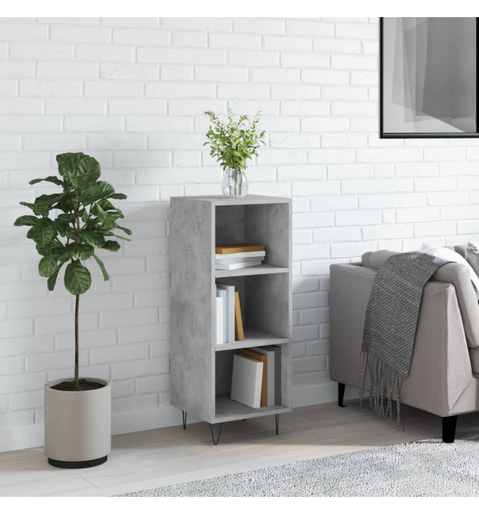 Buffet gris béton 34,5x32,5x90 cm bois d'ingénierie | Mobilier & Déco