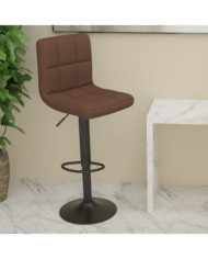 Tabouret de bar Marron Tissu | Mobilier & Déco