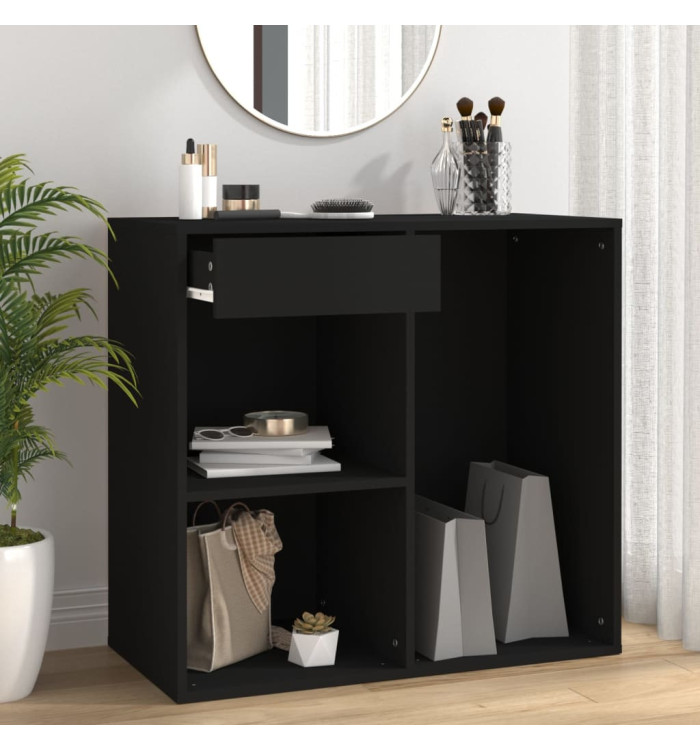 Armoire à cosmétiques noir 80x40x75 cm bois d'ingénierie | Mobilier & Déco