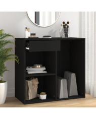 Armoire à cosmétiques noir 80x40x75 cm bois d'ingénierie | Mobilier & Déco