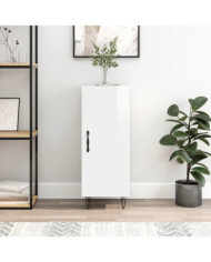 Buffet Blanc brillant 34,5x34x90 cm Bois d'ingénierie | Mobilier & Déco