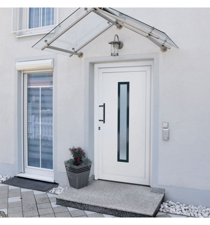 Porte d'entrée Blanc 108x208 cm PVC | Mobilier & Déco