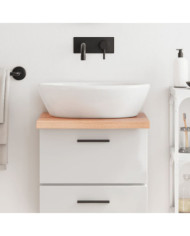 Comptoir de salle de bain marron 40x50x(2-4) cm bois traité | Mobilier & Déco