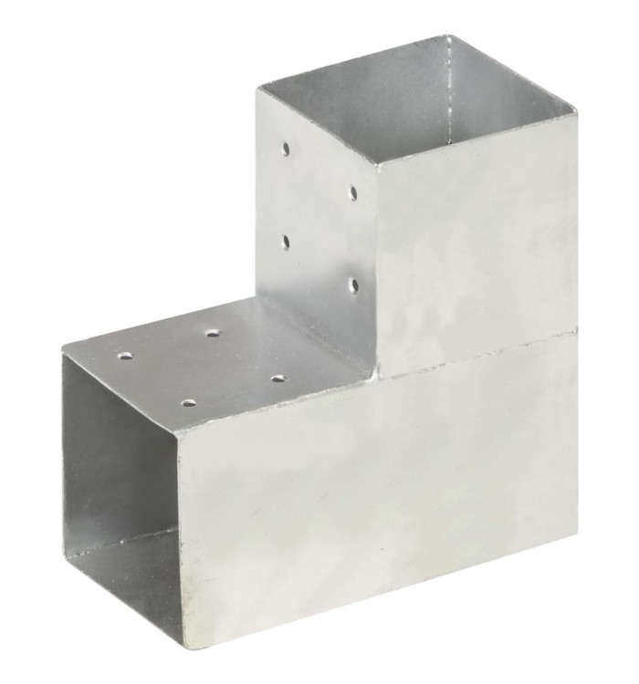 Connecteur de poteau Forme en L Métal galvanisé 101x101 mm | Mobilier & Déco