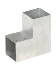 Connecteur de poteau Forme en L Métal galvanisé 101x101 mm | Mobilier & Déco