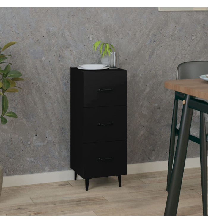 Buffet Noir 34,5x34x90 cm Bois d'ingénierie | Mobilier & Déco