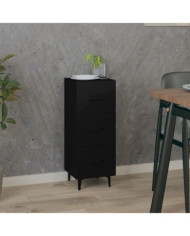Buffet Noir 34,5x34x90 cm Bois d'ingénierie | Mobilier & Déco