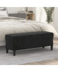 Banc Noir 100x35x41 cm Velours | Mobilier & Déco