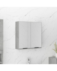 Armoire à miroir de salle de bain Gris béton 64x20x67 cm | Mobilier & Déco