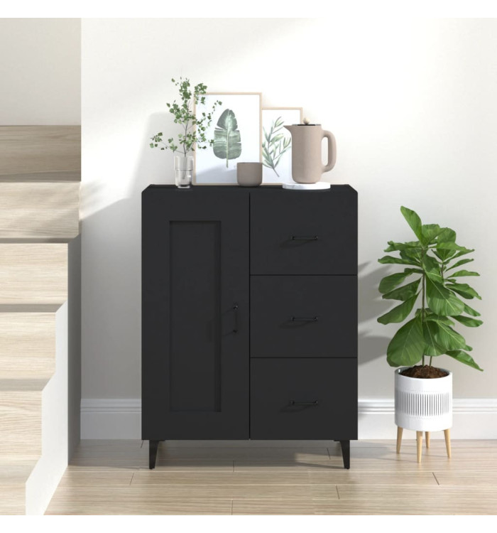 Buffet Noir 69,5x34x90 cm Bois d'ingénierie | Mobilier & Déco