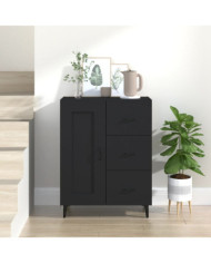 Buffet Noir 69,5x34x90 cm Bois d'ingénierie | Mobilier & Déco