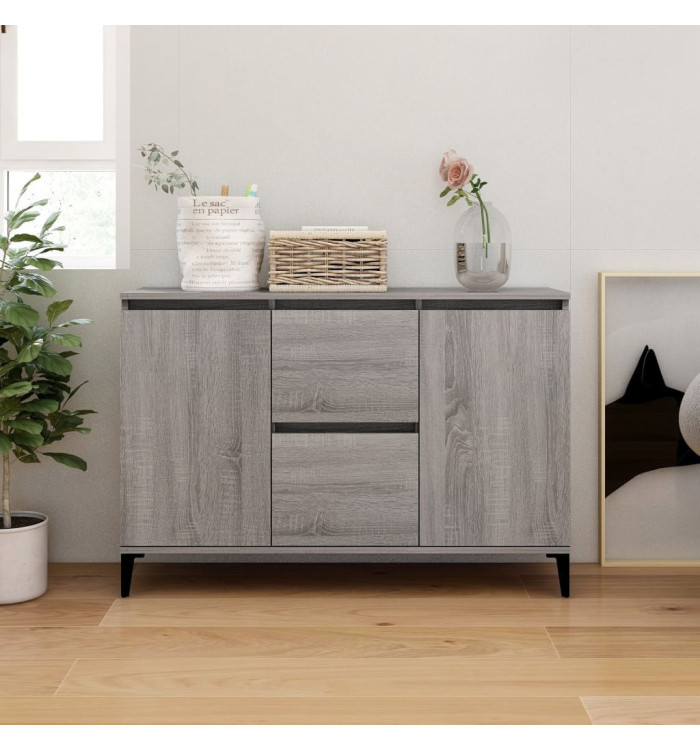 Buffet Sonoma gris 104x35x70 cm Bois d'ingénierie | Mobilier & Déco