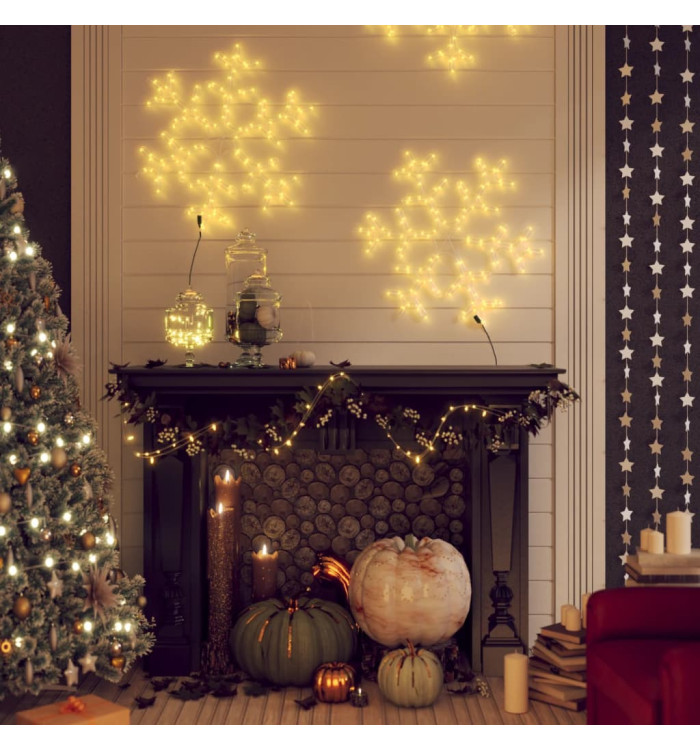 Flocons de neige de Noël avec LED 3 pcs Blanc chaud 59x59 cm | Mobilier & Déco
