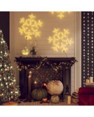 Flocons de neige de Noël avec LED 3 pcs Blanc chaud 59x59 cm | Mobilier & Déco