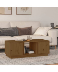 Table basse Marron miel 110x50x40 cm Bois massif de pin | Mobilier & Déco