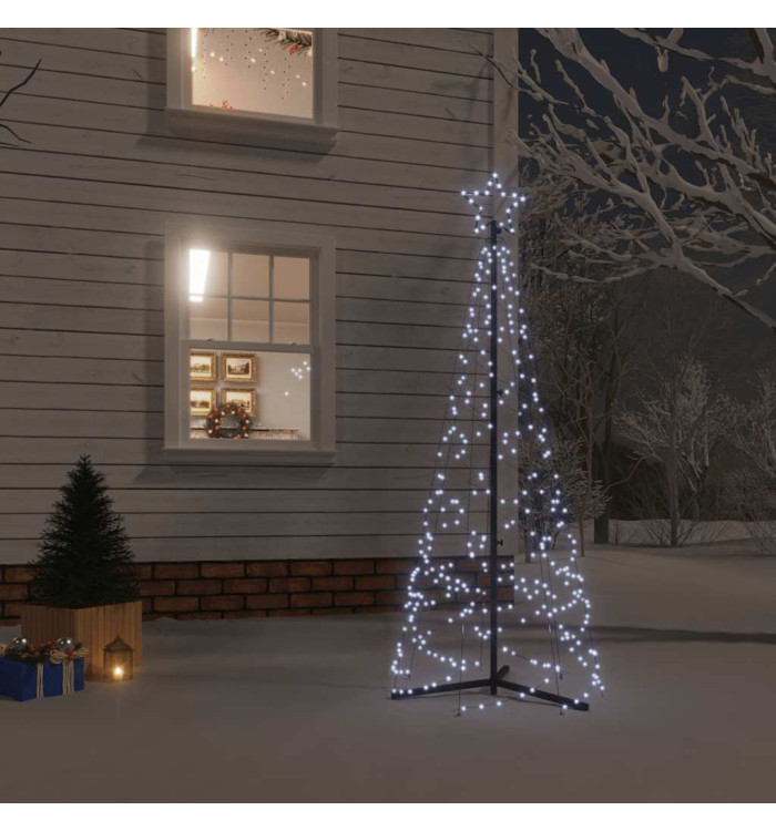 Arbre de Noël cône 200 LED Blanc froid 70x180 cm | Mobilier & Déco