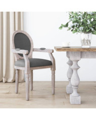 Chaise à manger gris foncé 54x56x96,5 cm tissu | Mobilier & Déco