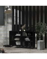 Buffet noir 103,5x35x70 cm bois d'ingénierie | Mobilier & Déco