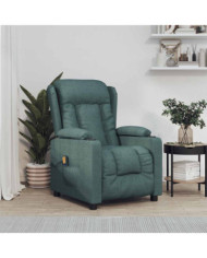 Fauteuil de massage Vert foncé Tissu | Mobilier & Déco
