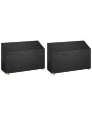 Housses de banc de jardin 2 pcs 8 œillets 190x70x70/88 cm PE | Mobilier & Déco