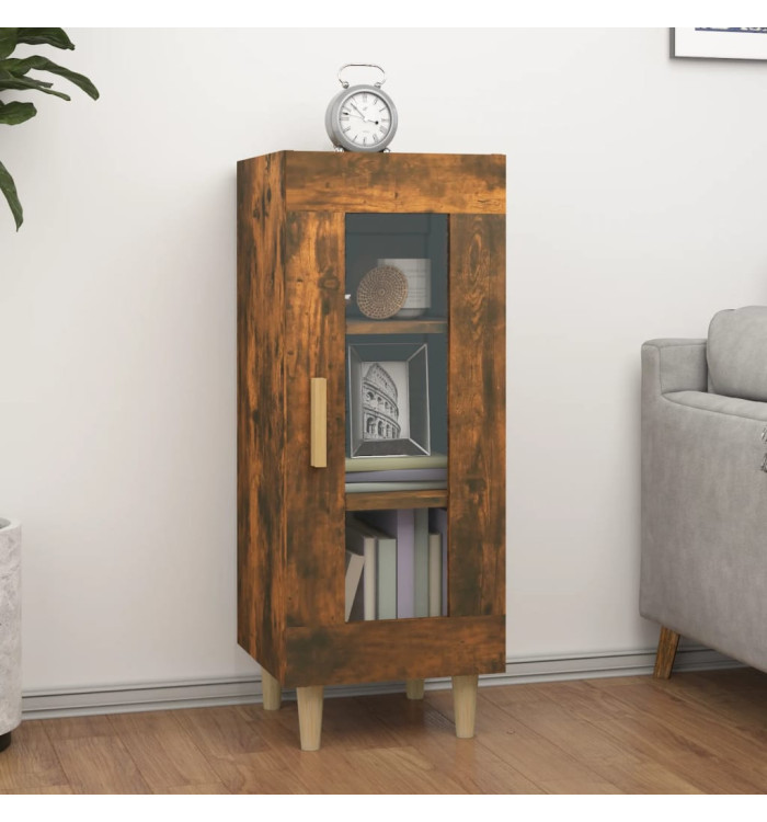 Buffet Chêne fumé 34,5x34x90 cm Bois d'ingénierie | Mobilier & Déco