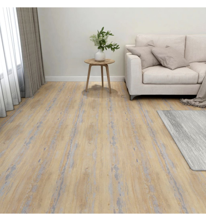 Dalles de plancher autoadhésives 20 pcs PVC 1,86 m² marron | Mobilier & Déco