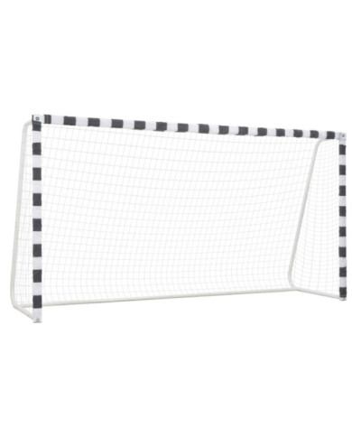 But de football 300x160x90 cm Métal Noir et blanc | Mobilier & Déco