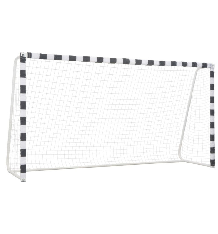 But de football 300x160x90 cm Métal Noir et blanc | Mobilier & Déco