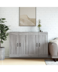 Armoires murales 2 pcs sonoma gris bois d'ingénierie | Mobilier & Déco