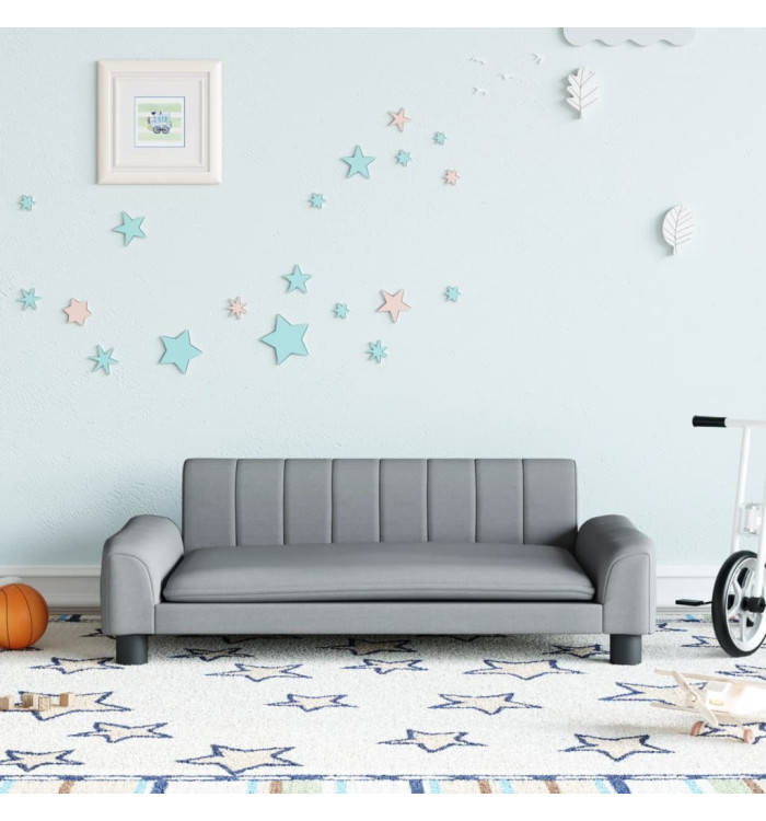Canapé pour enfants gris clair 90x53x30 cm tissu | Mobilier & Déco