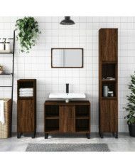 Ensemble de meubles de salle de bain 3 pcs Chêne marron | Mobilier & Déco