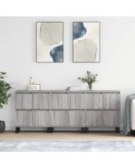 Buffets 3 pcs Sonoma gris Bois d'ingénierie | Mobilier & Déco