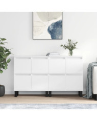 Buffets 2 pcs blanc bois d'ingénierie | Mobilier & Déco