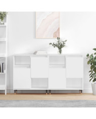 Buffets 2 pcs blanc bois d'ingénierie | Mobilier & Déco