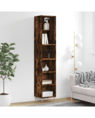 Buffet haut Chêne fumé 34,5x32,5x180 cm Bois d'ingénierie | Mobilier & Déco