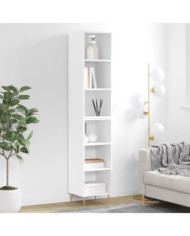 Buffet haut Blanc 34,5x32,5x180 cm Bois d'ingénierie | Mobilier & Déco