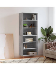 Buffet sonoma gris 69,5x32,5x180 cm bois d'ingénierie | Mobilier & Déco