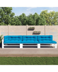 Coussins de palette lot de 7 bleu tissu | Mobilier & Déco