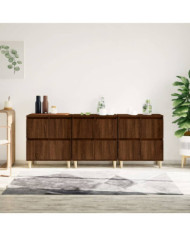Buffets 3 pcs chêne marron 60x35x70 cm bois d'ingénierie | Mobilier & Déco