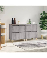 Buffets 2 pcs sonoma gris 60x35x70 cm bois d'ingénierie | Mobilier & Déco