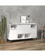 Buffets 2 pcs blanc brillant 60x35x70 cm bois d'ingénierie | Mobilier & Déco