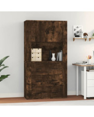 Buffet haut Chêne fumé Bois d'ingénierie | Mobilier & Déco