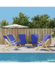 Serviettes de plage 6 pcs bleu royal 60x135 cm tissu 400 GSM | Mobilier & Déco