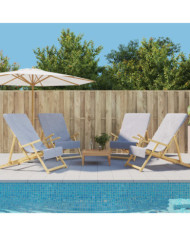 Serviettes de plage 4 pcs gris 60x135 cm tissu 400 GSM | Mobilier & Déco
