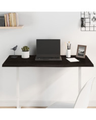 Dessus de bureau marron foncé 100x50x2 cm bois chêne traité | Mobilier & Déco