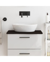 Comptoir de salle de bain marron foncé 60x50x2 cm bois traité | Mobilier & Déco