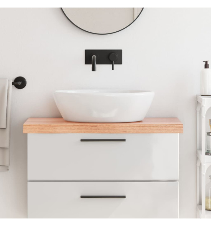 Comptoir de salle de bain marron 80x40x(2-6) cm bois traité | Mobilier & Déco