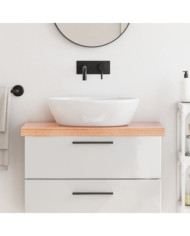 Comptoir de salle de bain marron 80x40x(2-6) cm bois traité | Mobilier & Déco