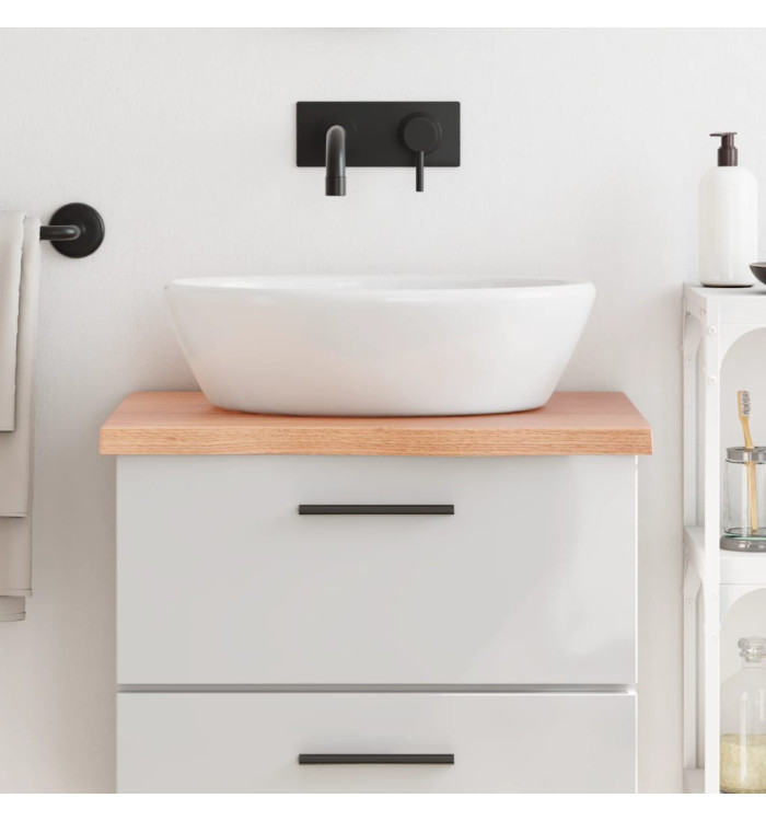 Comptoir de salle de bain marron 60x60x(2-4) cm bois traité | Mobilier & Déco