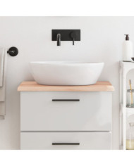 Comptoir de salle de bain 60x60x2 cm bois massif non traité | Mobilier & Déco